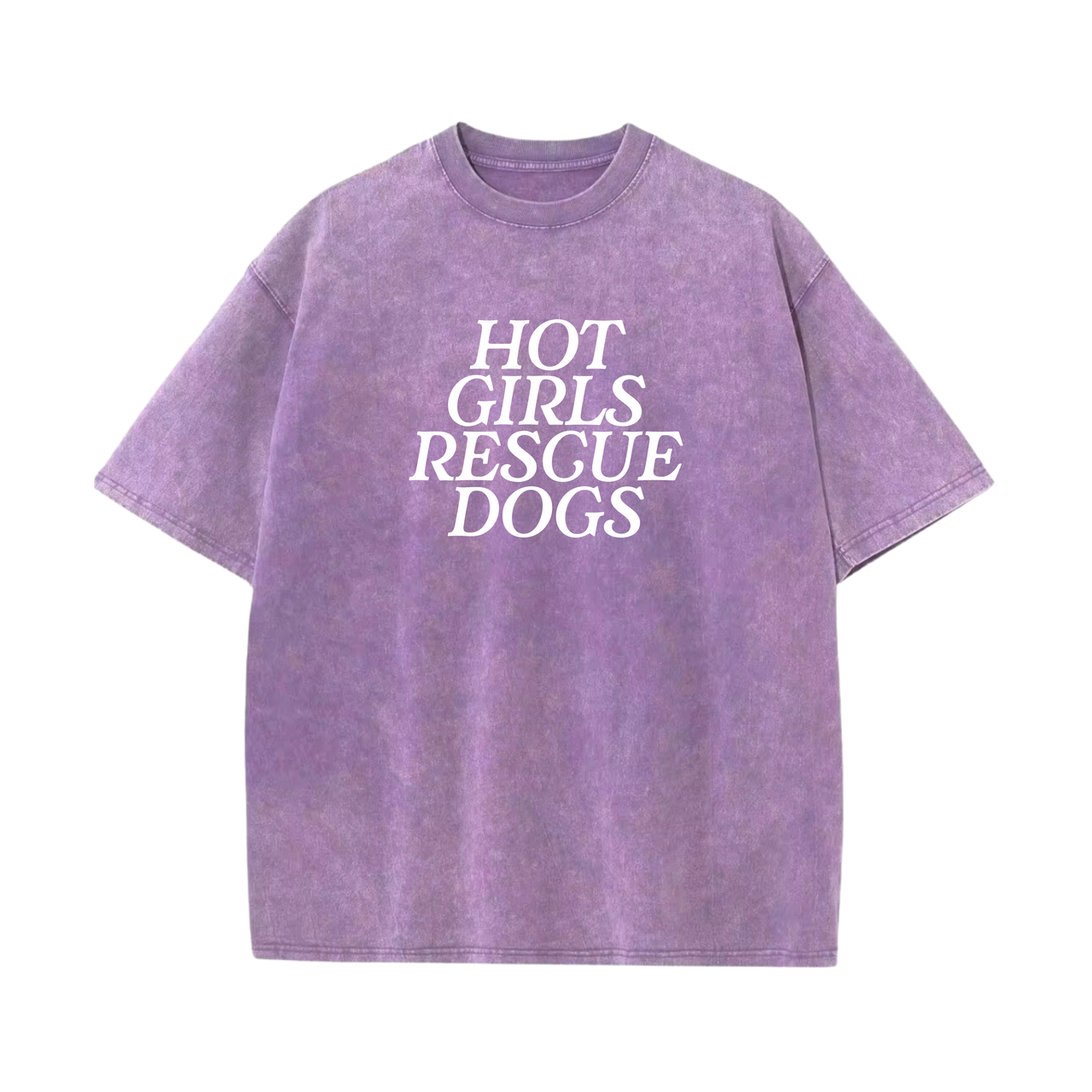 Acid Wash Hot Girls Rescue Dogs Tee