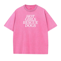 Thumbnail for Acid Wash Hot Girls Rescue Dogs Tee - Mutty Prints