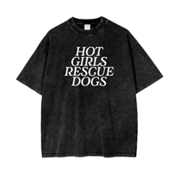 Thumbnail for Acid Wash Hot Girls Rescue Dogs Tee - Mutty Prints