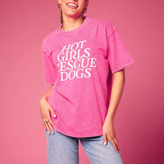 Hot Girls Rescue Dogs Tee - Mutty Prints