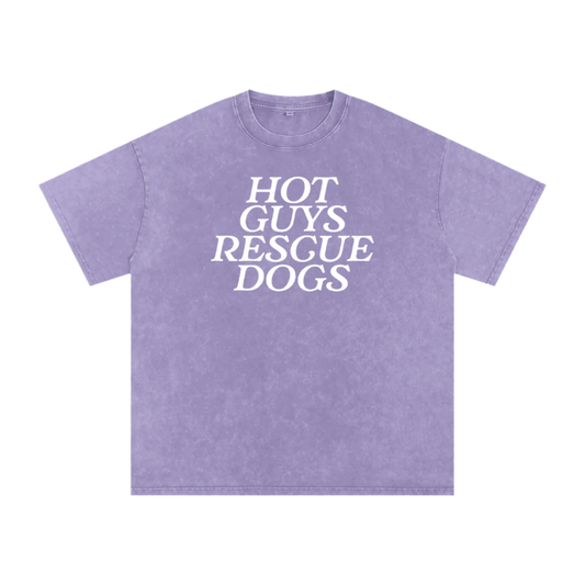 Hot Guys Rescue Dogs Tee