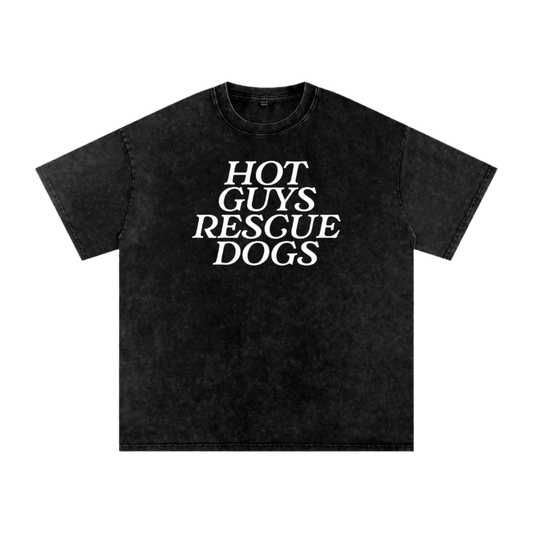 Hot Guys Rescue Dogs Tee