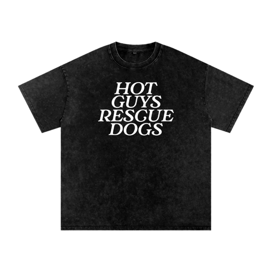 Hot Guys Rescue Dogs Tee