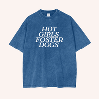 Thumbnail for Acid Wash - Hot Girls Foster Dogs Tee - Mutty Prints