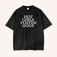 Thumbnail for Acid Wash - Hot Girls Foster Dogs Tee - Mutty Prints