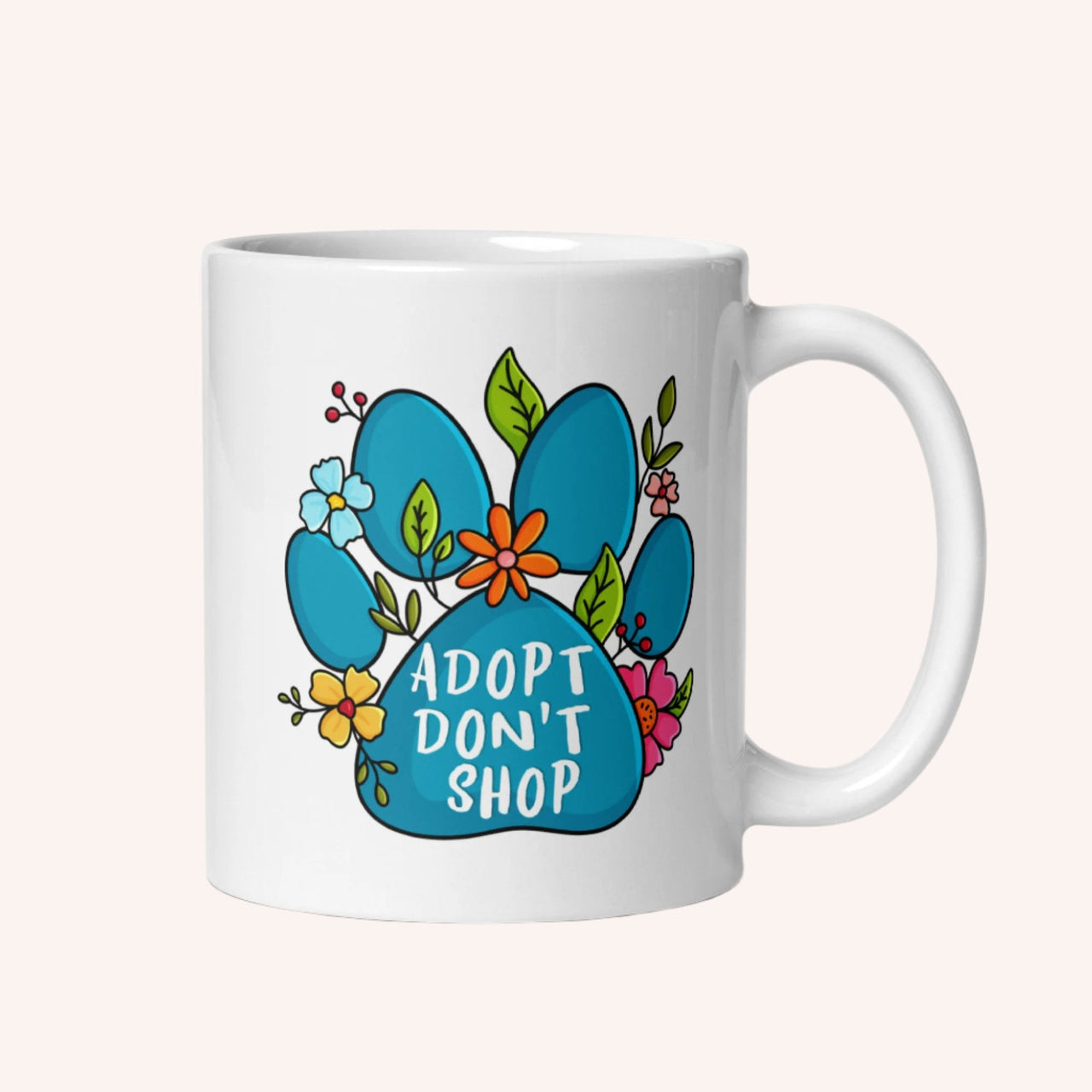 Adopt Don't Shop Glossy Mug - Mutty Prints