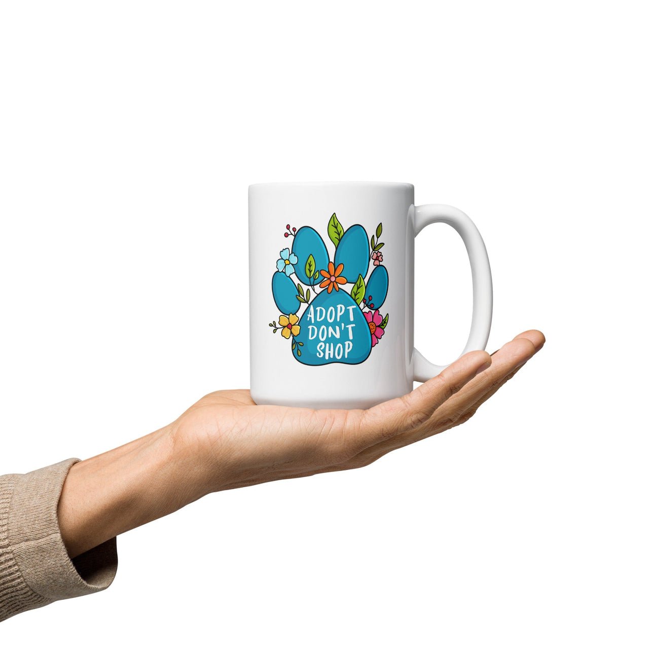 Adopt Don't Shop Glossy Mug - Mutty Prints