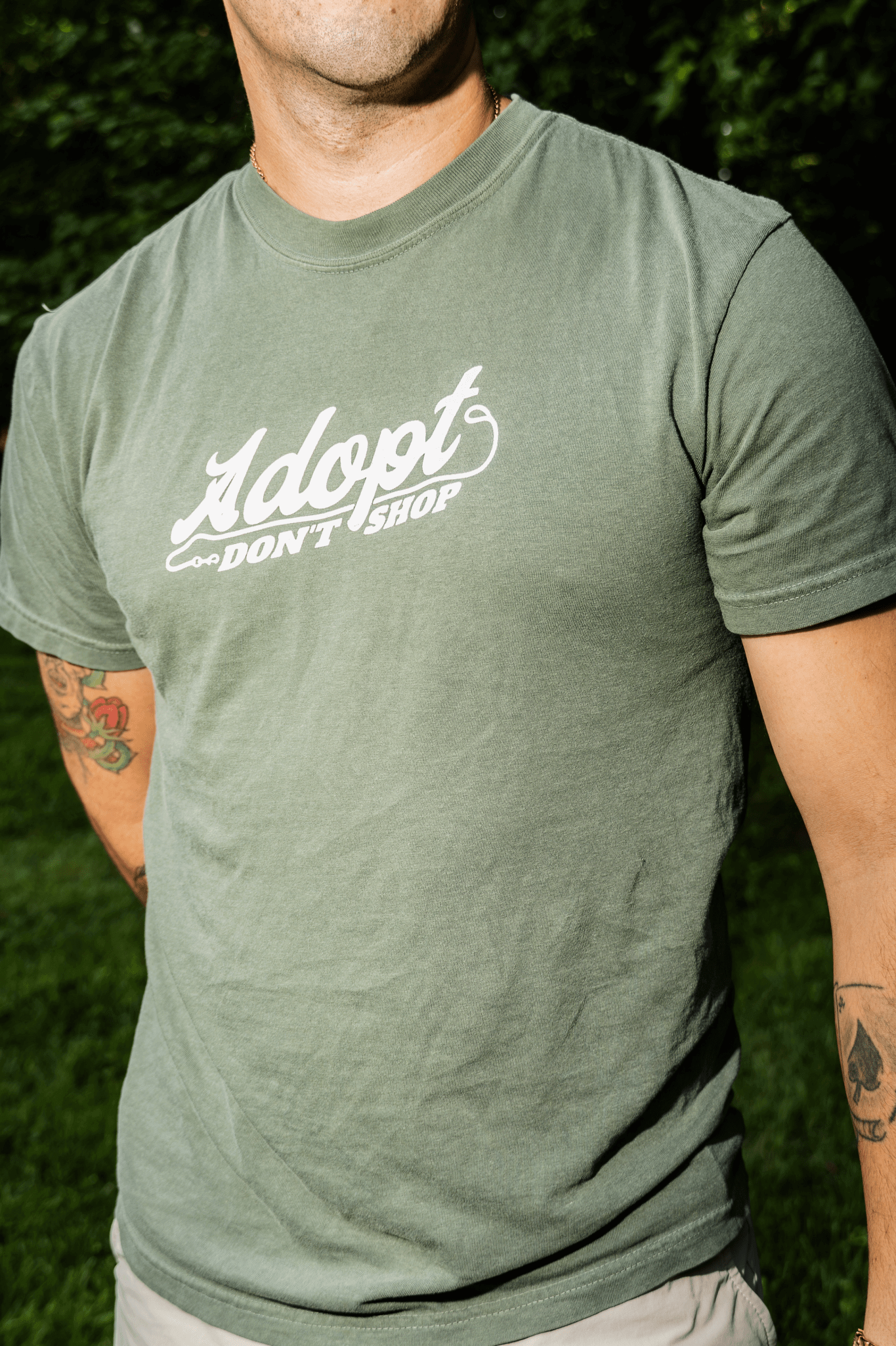 Adopt Don't Shop Washed Tee - Mutty Prints