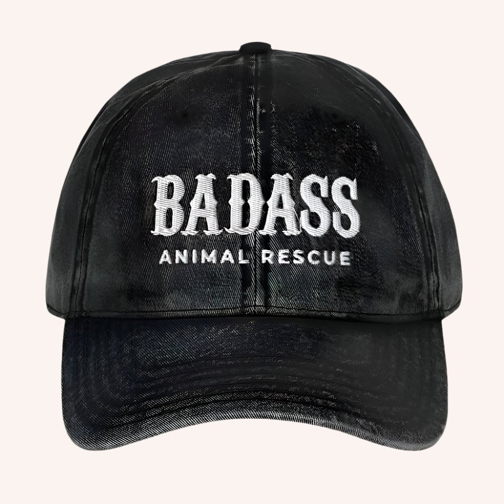 BADASS Animal Rescue Vintage Logo Hat – Limited Edition - Mutty Prints