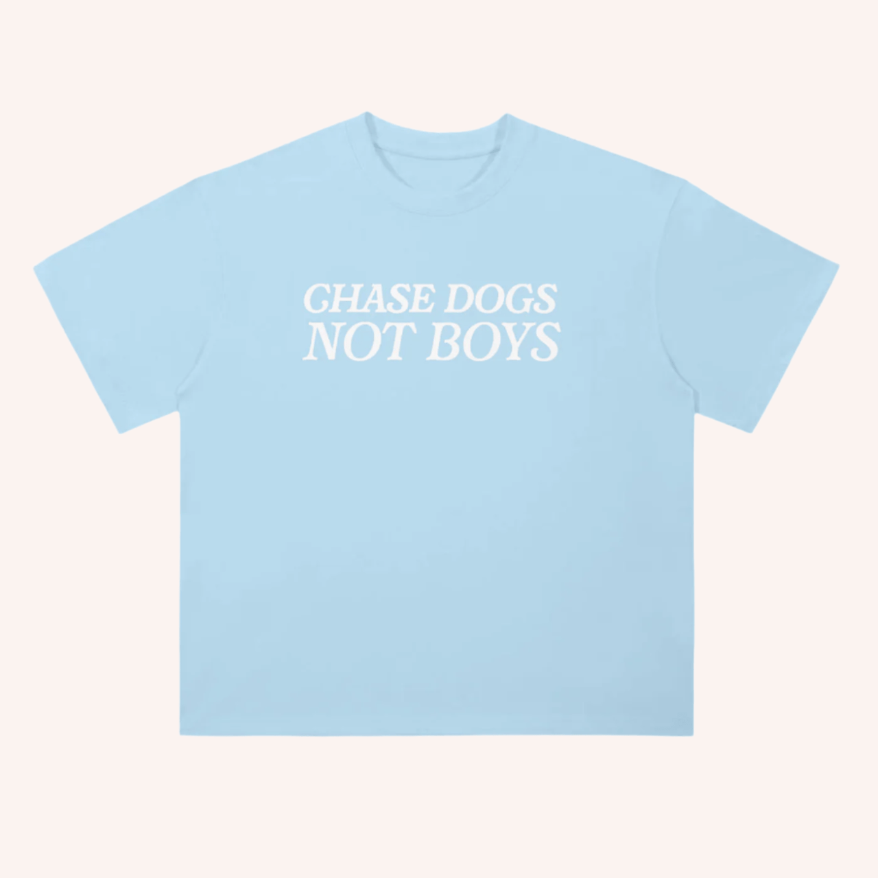 Chase Dogs Not Boys Drop Shoulder Tee - Mutty Prints