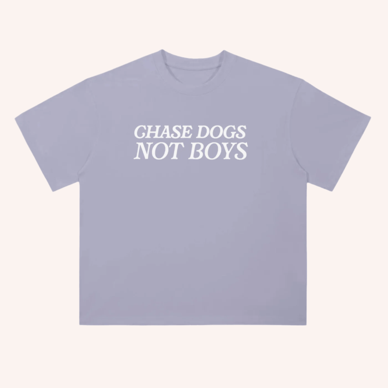 Chase Dogs Not Boys Drop Shoulder Tee - Mutty Prints