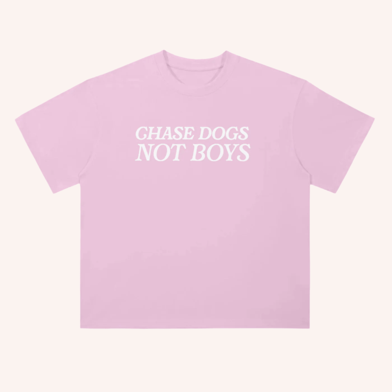 Chase Dogs Not Boys Drop Shoulder Tee - Mutty Prints