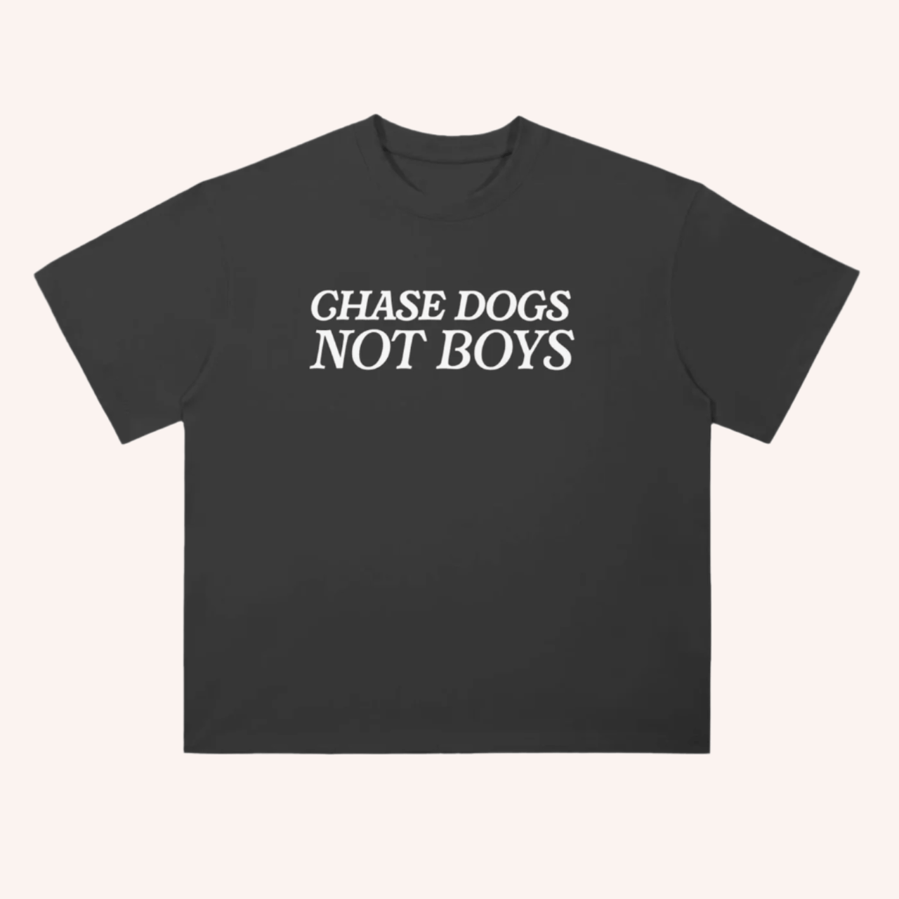 Chase Dogs Not Boys Drop Shoulder Tee - Mutty Prints