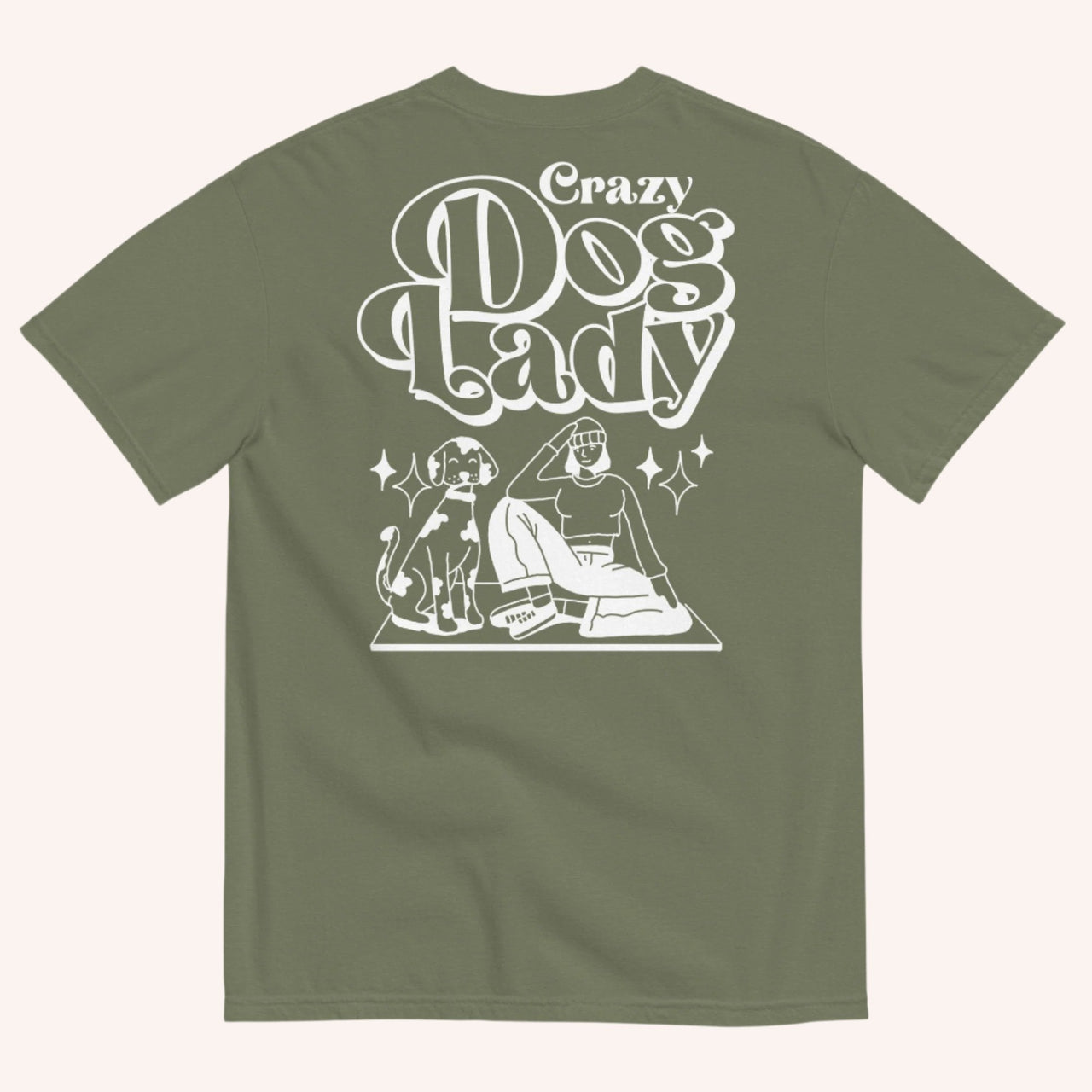 Crazy Dog Lady Comfort Colors Tee - Mutty Prints