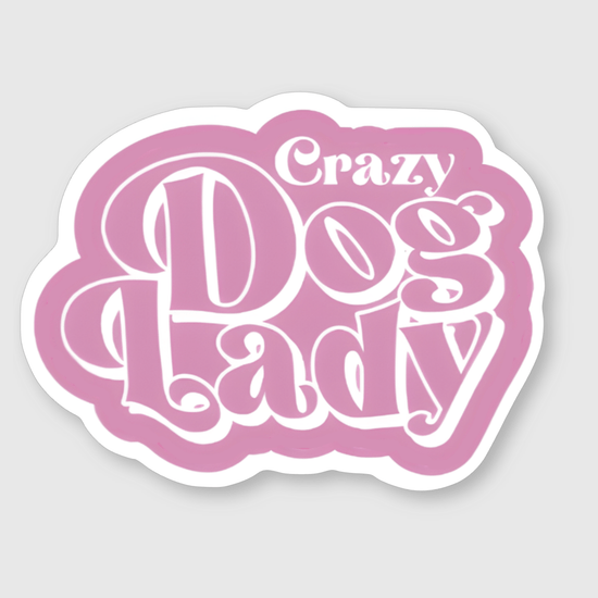 Crazy Dog Lady Sticker - Mutty Prints