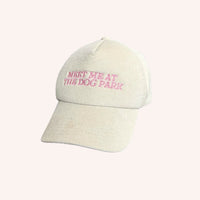 Thumbnail for Dog Mom Corduroy Hat - Meet Me at the Dog Park - Mutty Prints