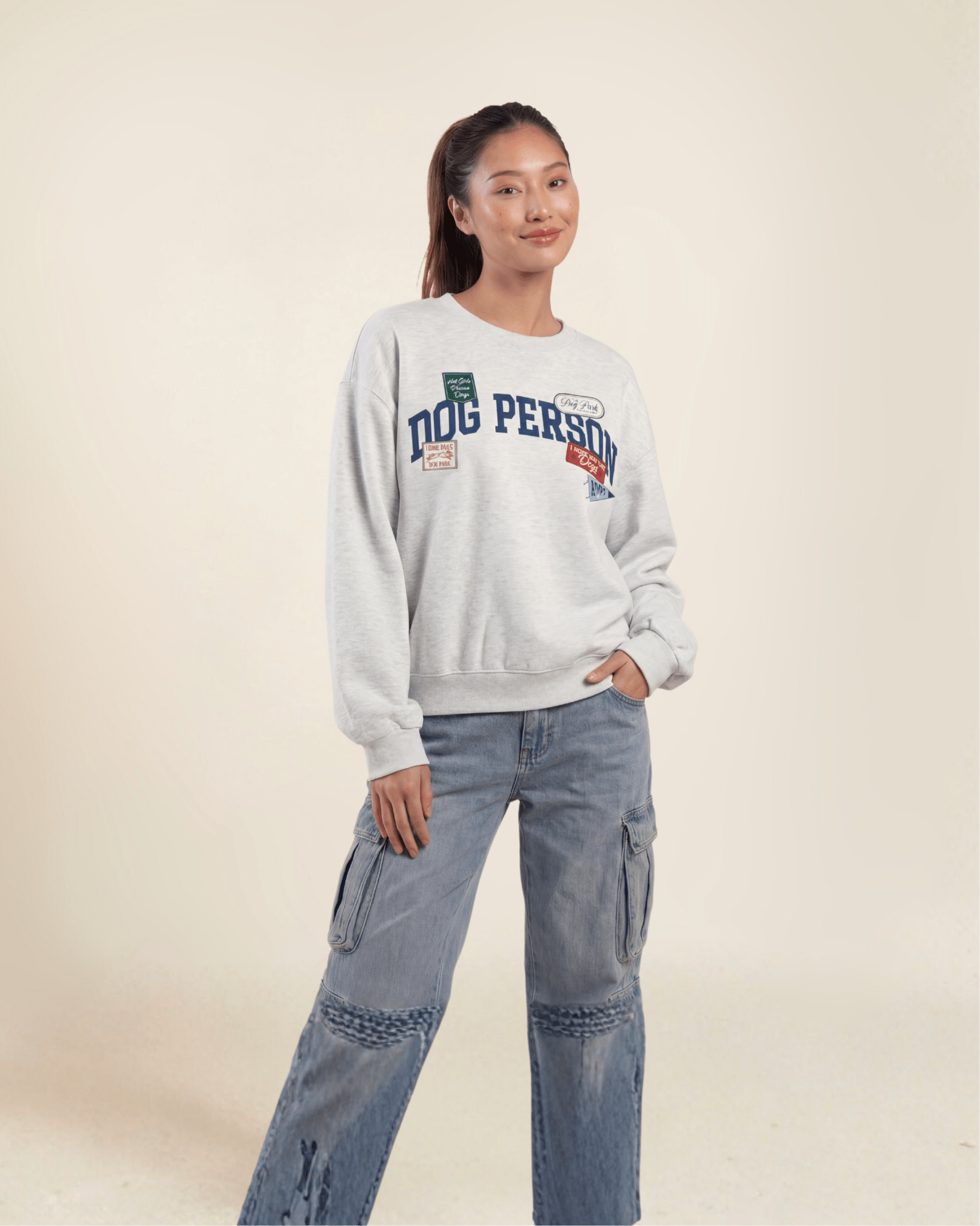 Dog Person Patch Crewneck - Mutty Prints