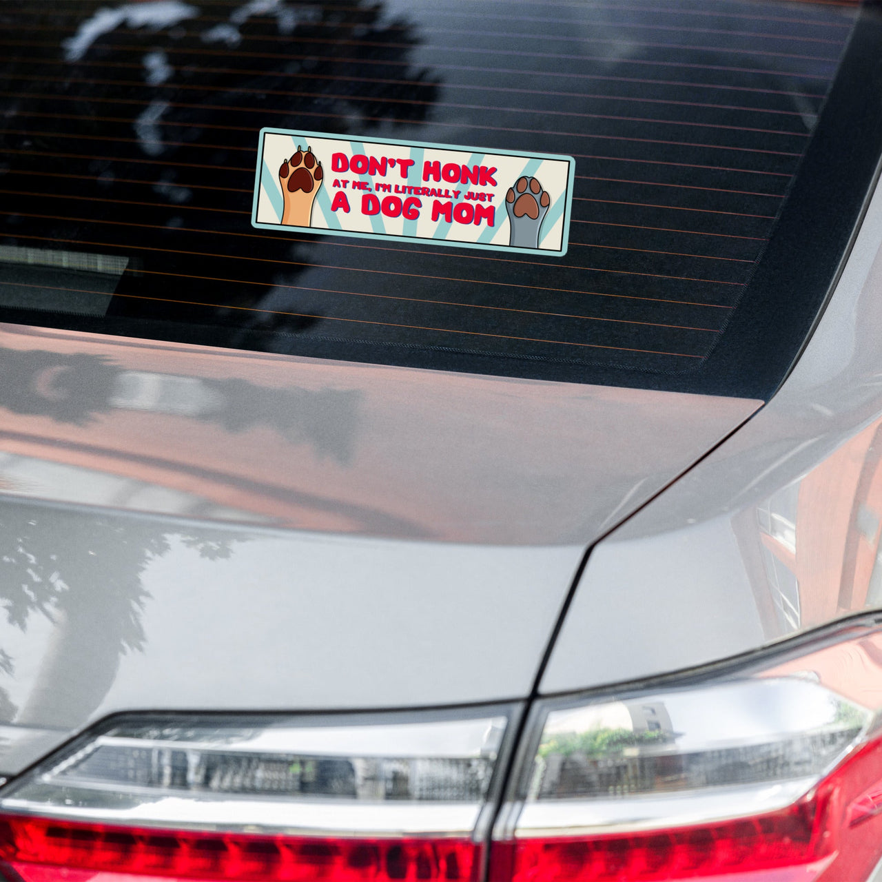 Don't Honk Dog Mom Bumper Sticker - Mutty Prints