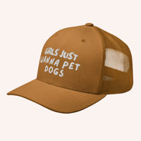 Thumbnail for Girls Just Wanna Pet Dogs Trucker Cap - Mutty Prints