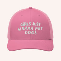 Thumbnail for Girls Just Wanna Pet Dogs Trucker Cap - Mutty Prints