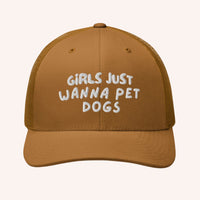 Thumbnail for Girls Just Wanna Pet Dogs Trucker Cap - Mutty Prints