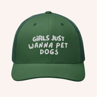 Thumbnail for Girls Just Wanna Pet Dogs Trucker Cap - Mutty Prints