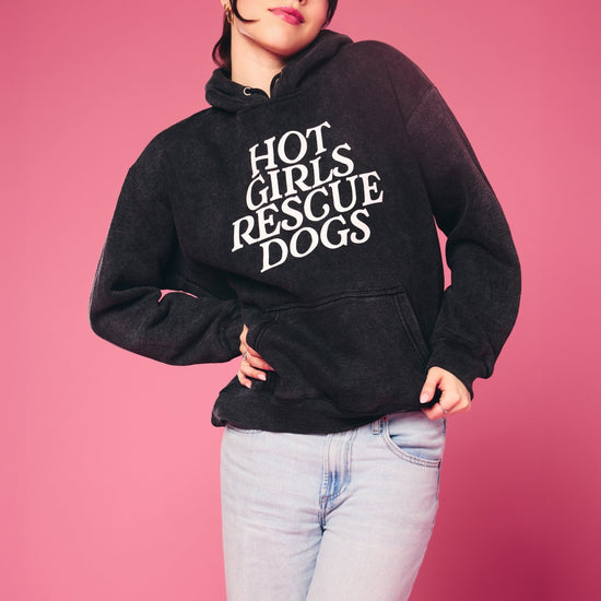 Hot Girls Rescue Dogs Hoodie - Mutty Prints