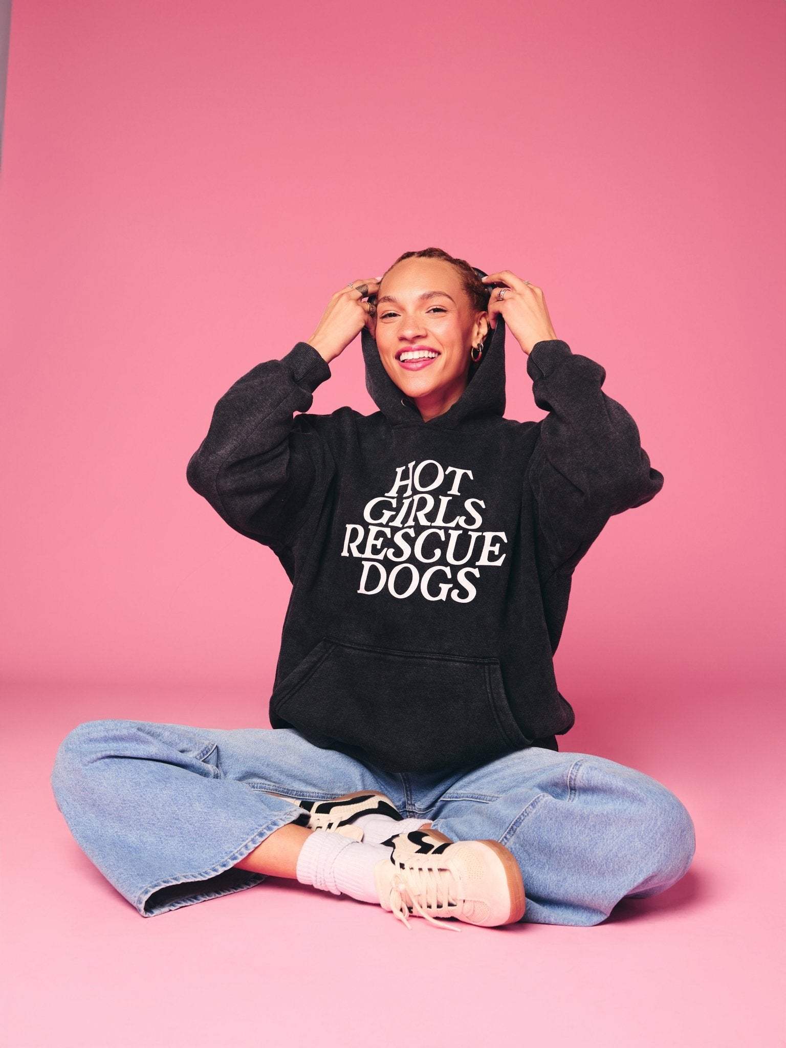 Hot Girls Rescue Dogs Hoodie - Mutty Prints