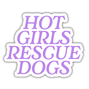Hot Girls Rescue Dogs Sticker - Mutty Prints