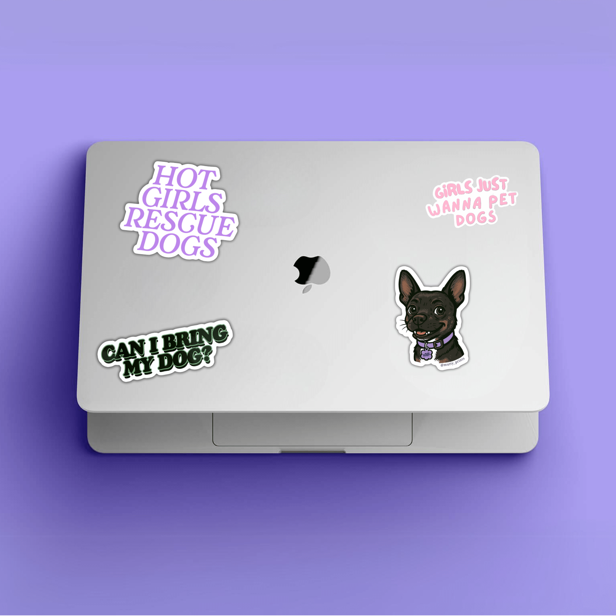 Hot Girls Rescue Dogs Sticker - Mutty Prints