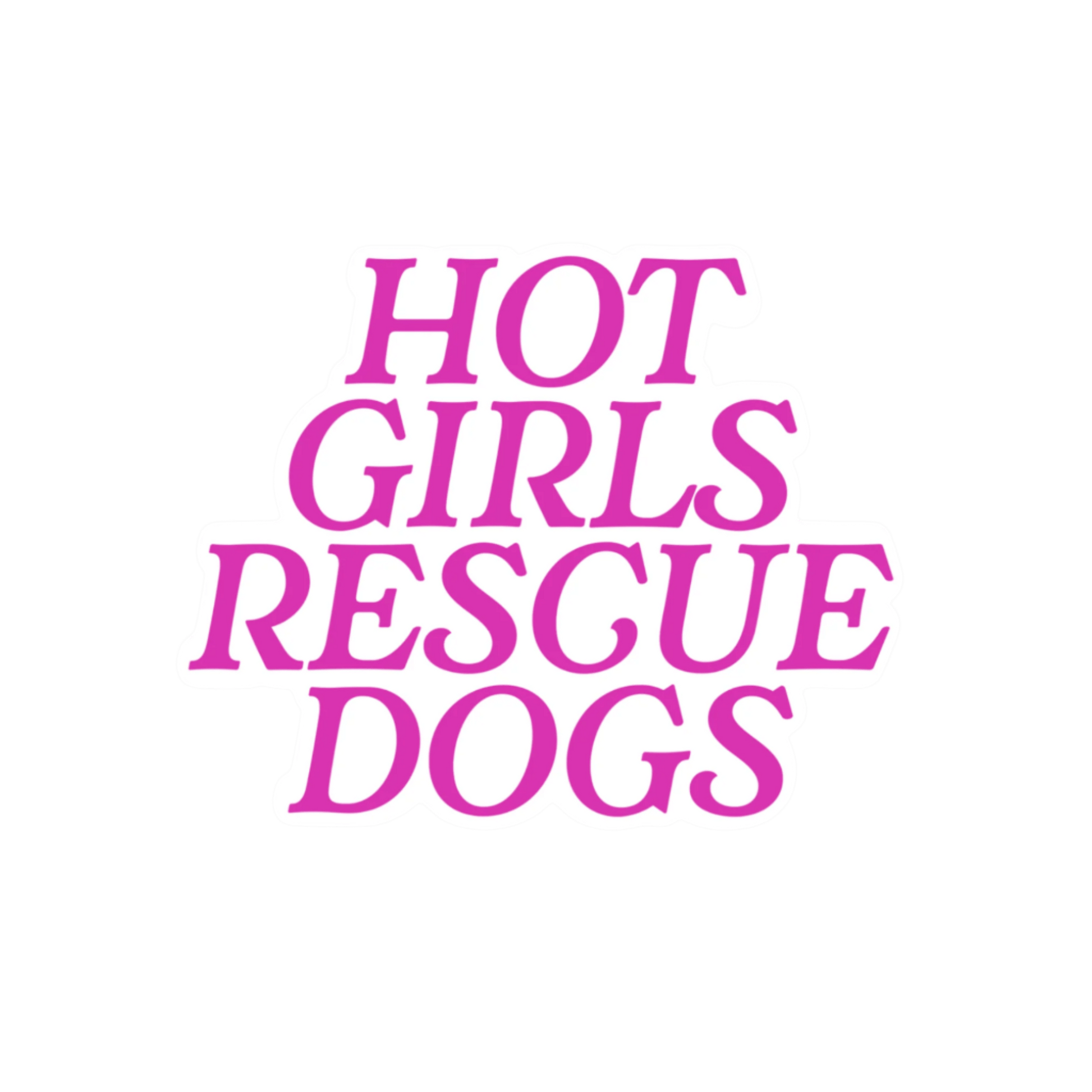 Hot Girls Rescue Dogs Sticker - Mutty Prints