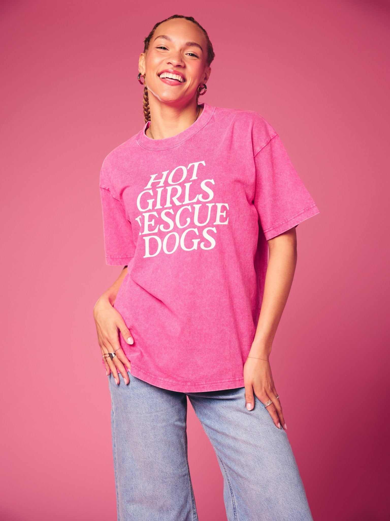 Hot Girls Rescue Dogs Tee - Mutty Prints