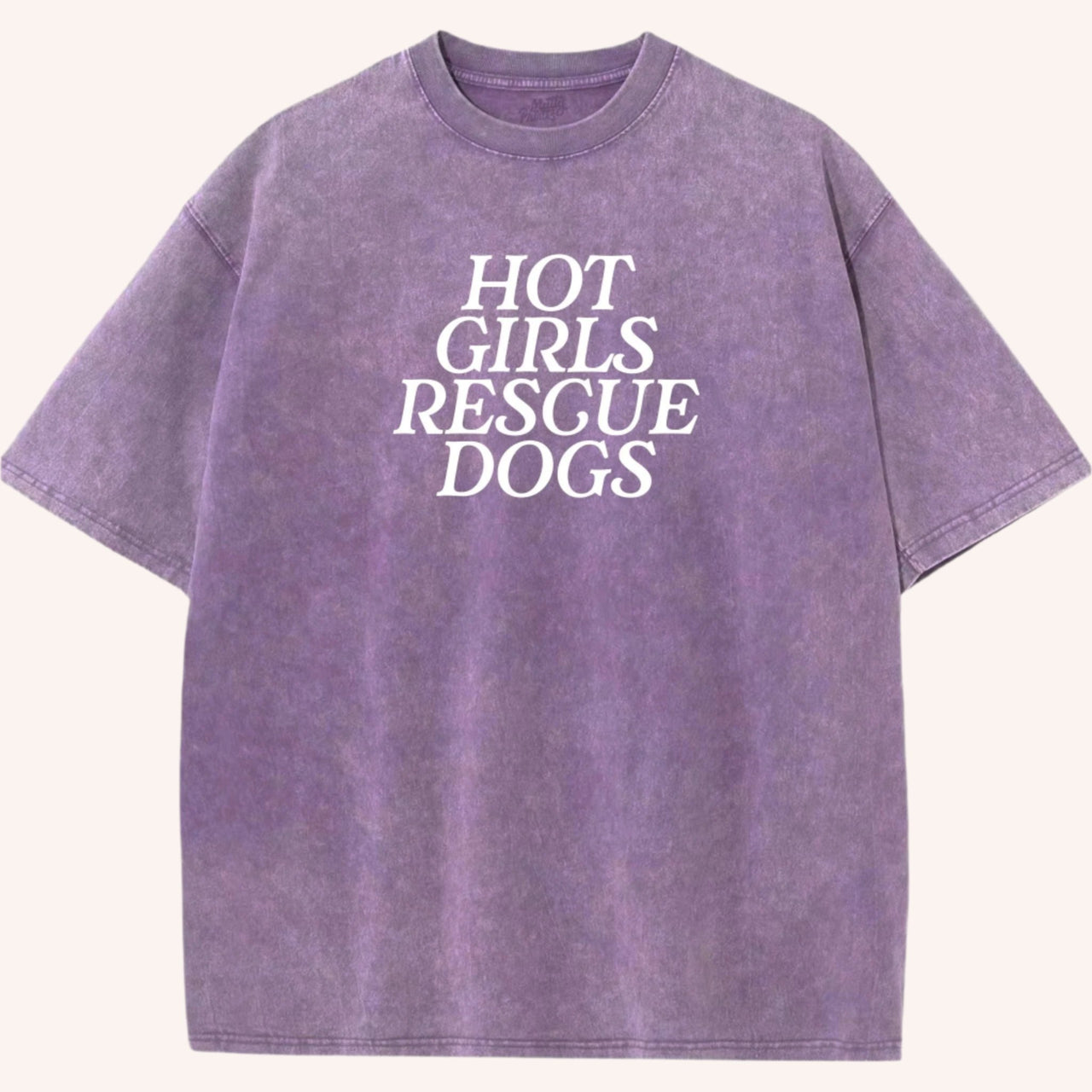 Hot Girls Rescue Dogs Tee - Purple - Mutty Prints