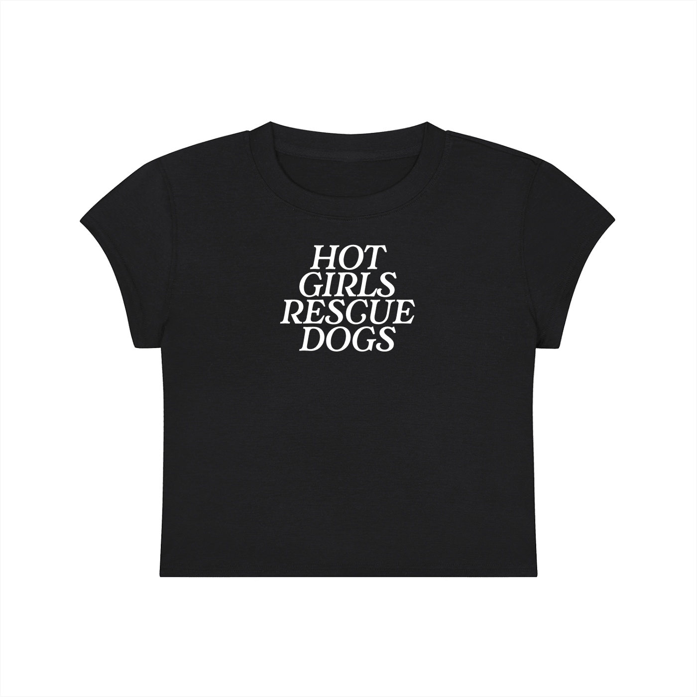 Hot Girls Rescue Dogs – Y2K Baby Tee - Mutty Prints