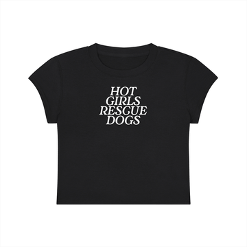 Hot Girls Rescue Dogs – Y2K Baby Tee - Mutty Prints