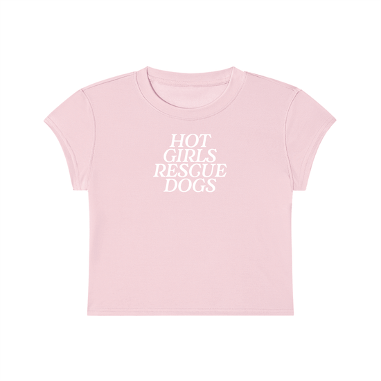 Hot Girls Rescue Dogs – Y2K Baby Tee - Mutty Prints