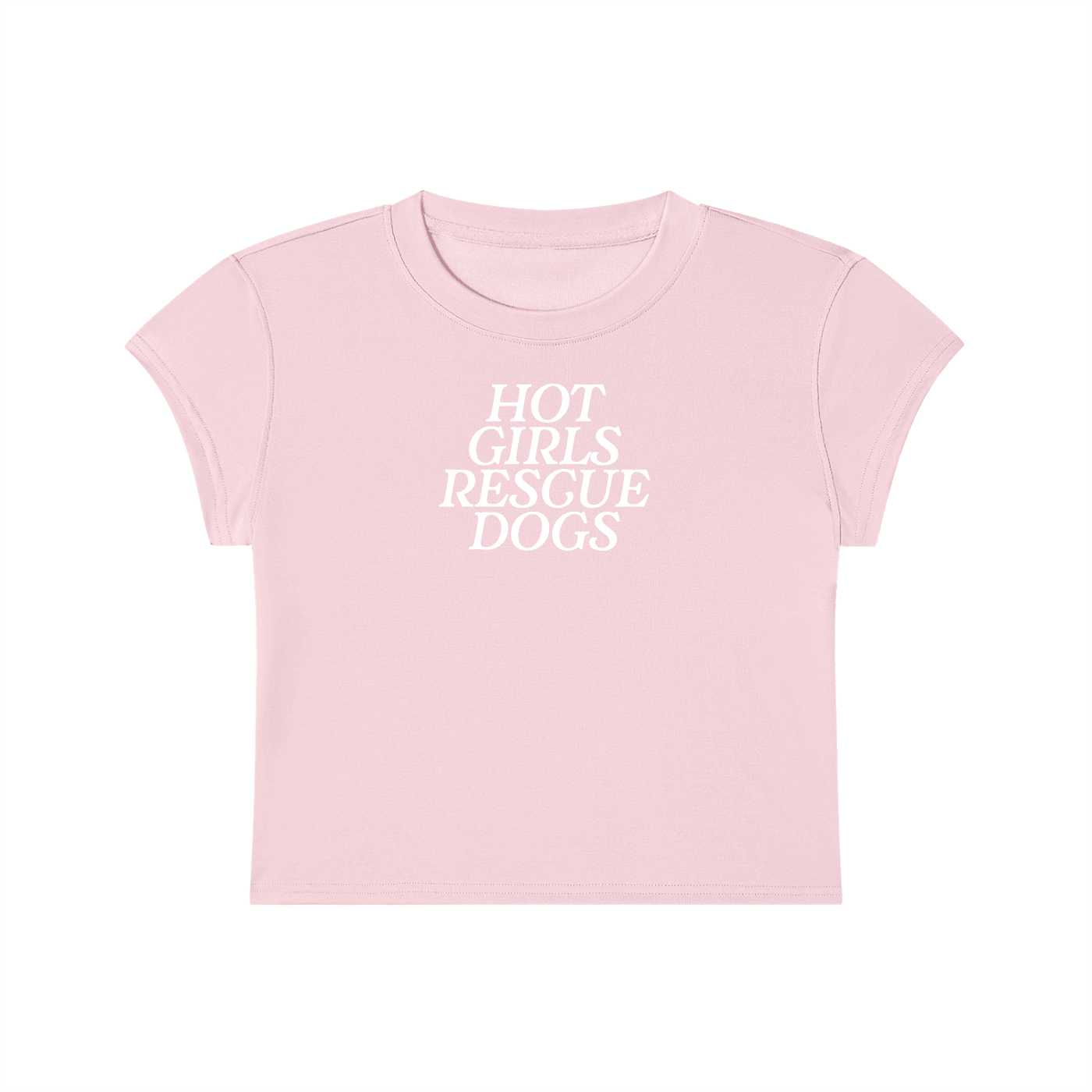 Hot Girls Rescue Dogs – Y2K Baby Tee - Mutty Prints