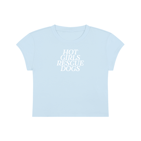 Hot Girls Rescue Dogs – Y2K Baby Tee - Mutty Prints