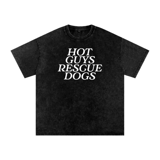 Hot Guys Rescue Dogs Tee - Mutty Prints