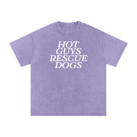 Hot Guys Rescue Dogs Tee - Mutty Prints