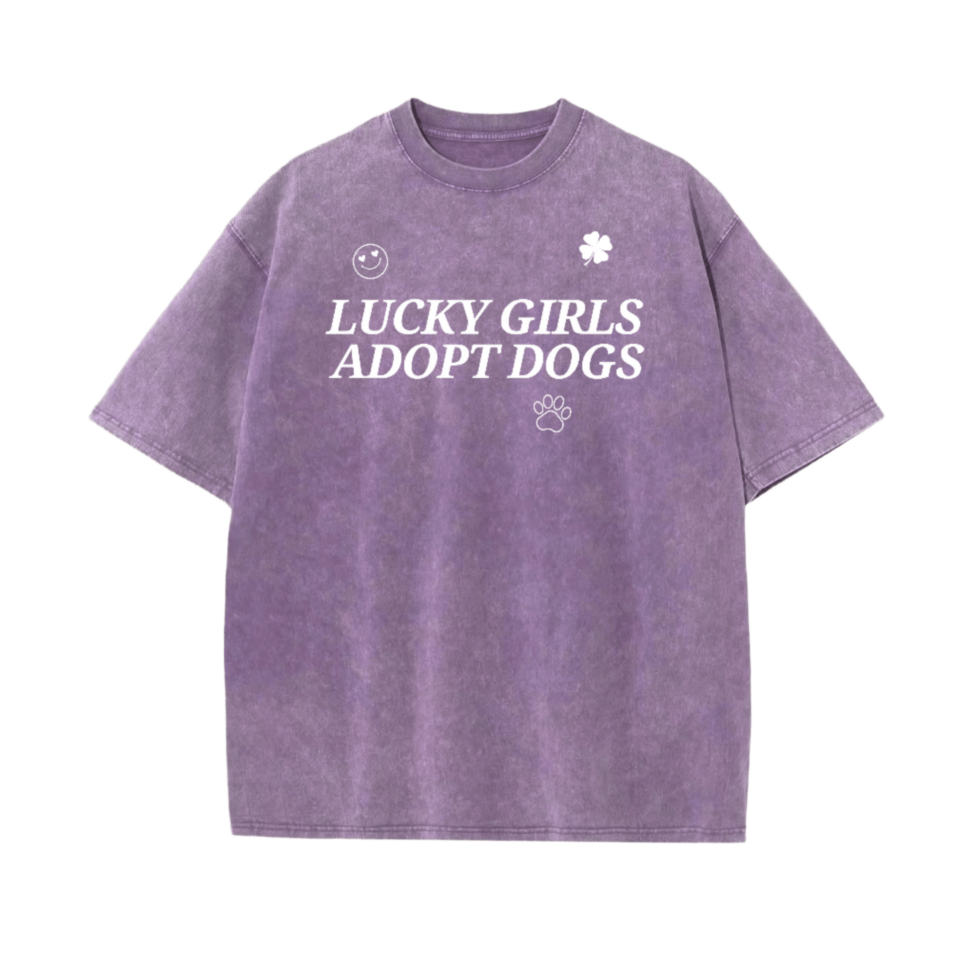 Lucky Girls Adopt Dogs Tee - Mutty Prints