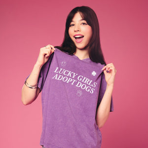 Lucky Girls Adopt Dogs Tee