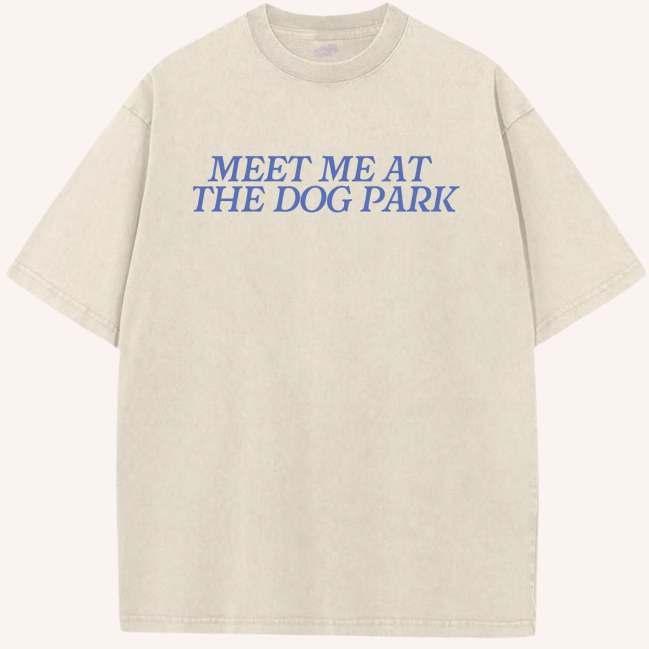 Meet Me at the Dog Park Tee - Blue - Mutty Prints