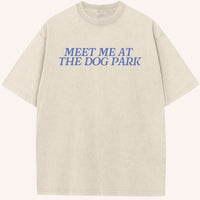 Thumbnail for Meet Me at the Dog Park Tee - Blue - Mutty Prints