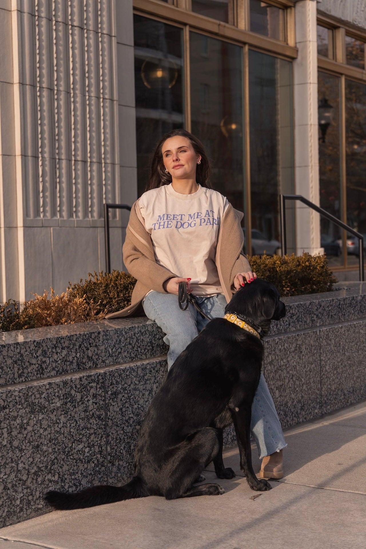 Meet Me at the Dog Park Tee - Blue - Mutty Prints