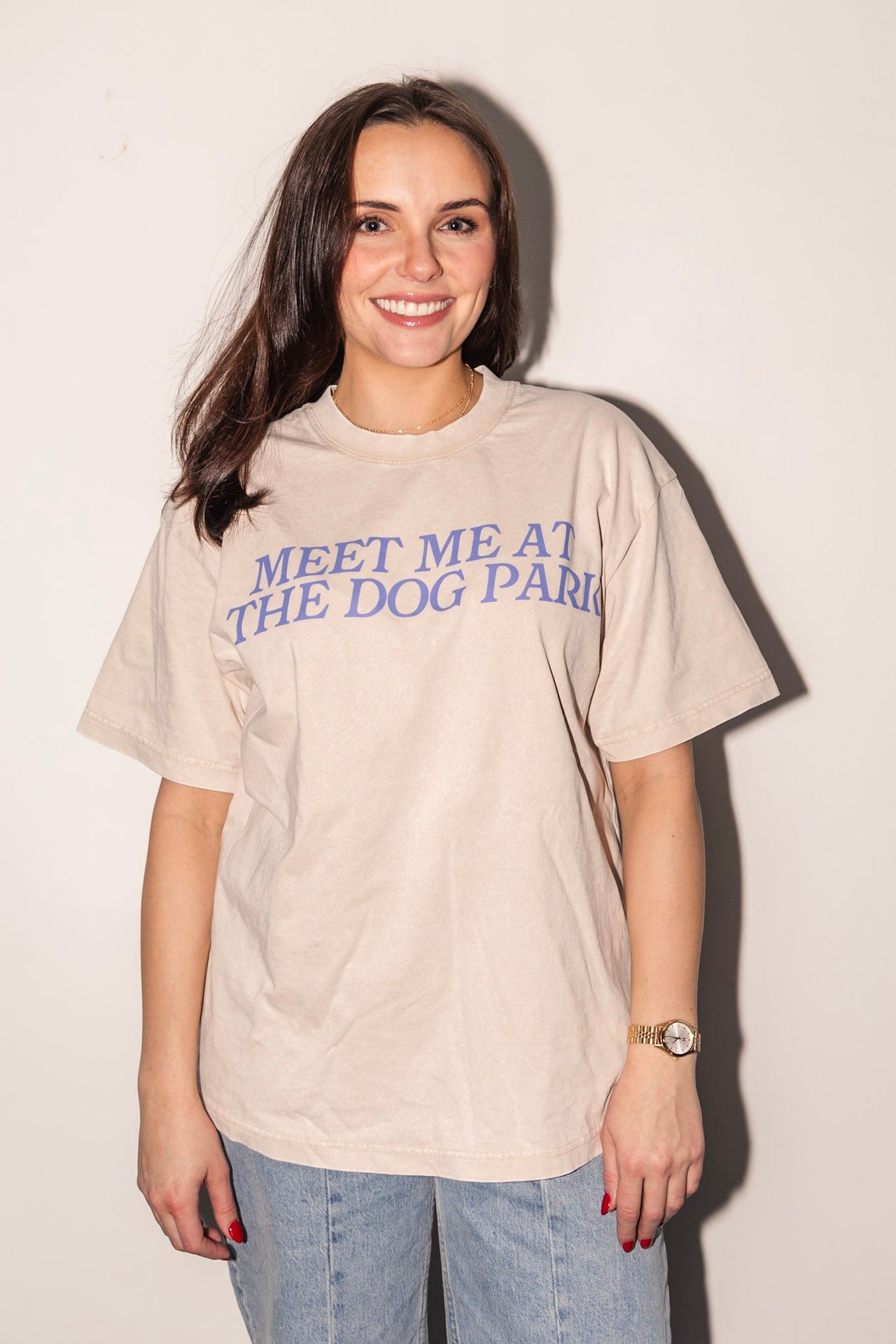 Meet Me at the Dog Park Tee - Blue - Mutty Prints