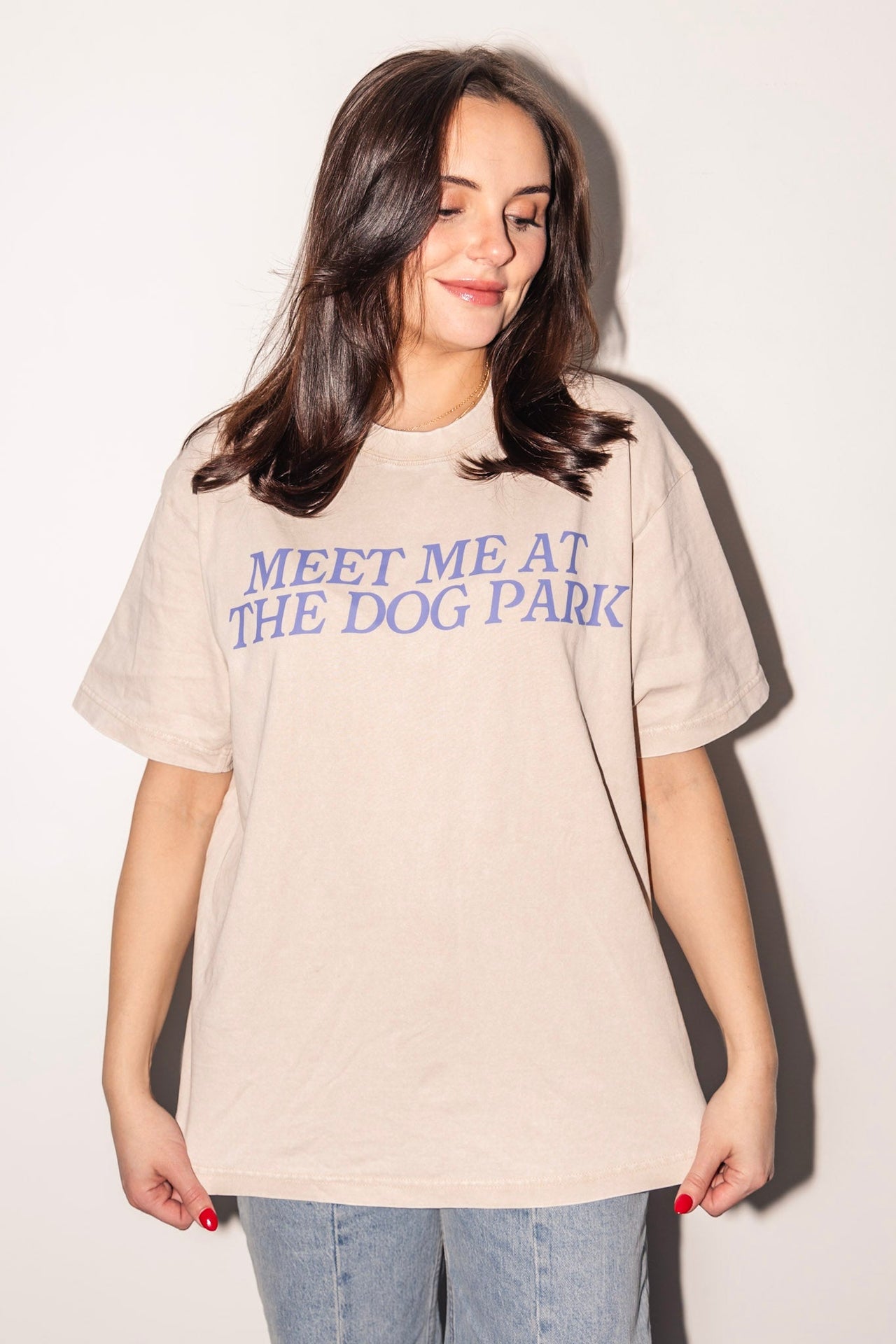 Meet Me at the Dog Park Tee - Blue - Mutty Prints