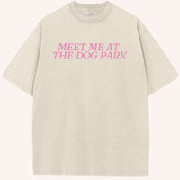 Thumbnail for Meet Me at the Dog Park Tee - Pink - Mutty Prints