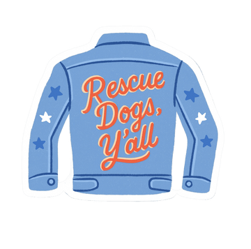Rescue Dogs, Y'all Sticker - Mutty Prints