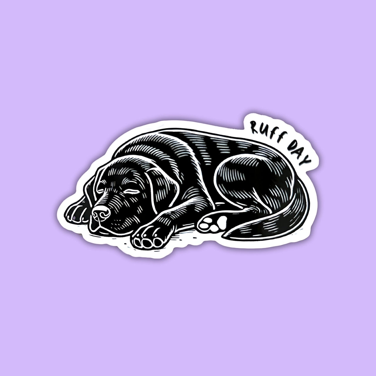 Ruff Day Dog Sticker - Mutty Prints